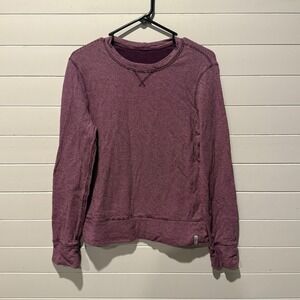 Carhartt Striped Long Sleeve Crewneck Shirt Womens M Purple Maroon Gorpcore 1794